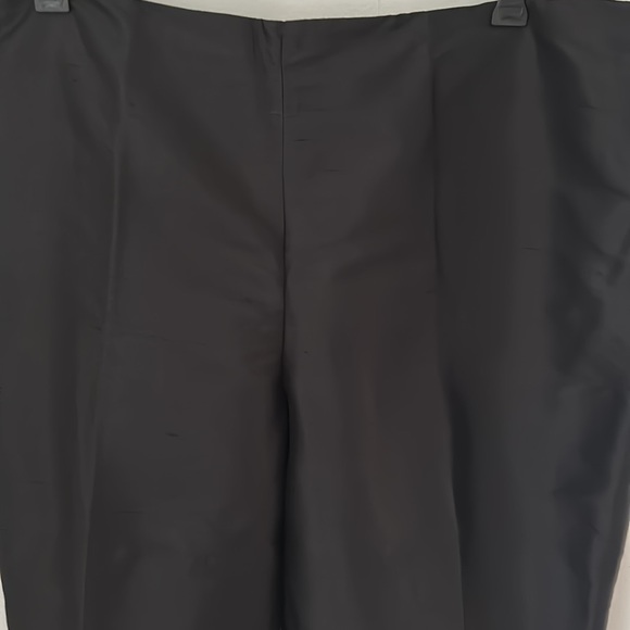Ralph Lauren Black Raw Silk Pants sz 16 - Picture 2 of 4